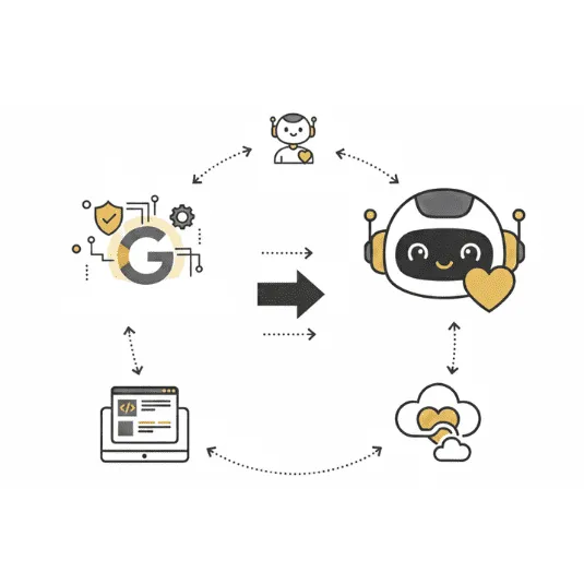 Workflow combining Google AI Studio for prompt design with Lovable for code generation and deployment