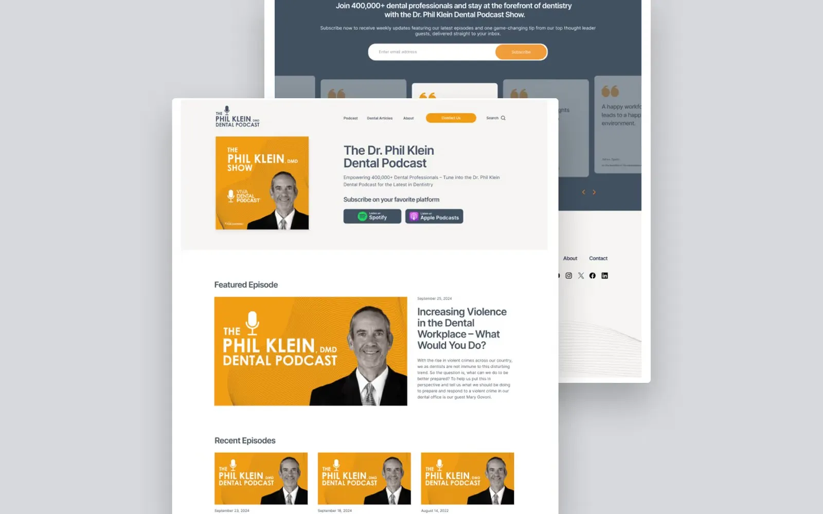 The Dr. Phil Klein Dental Podcast site