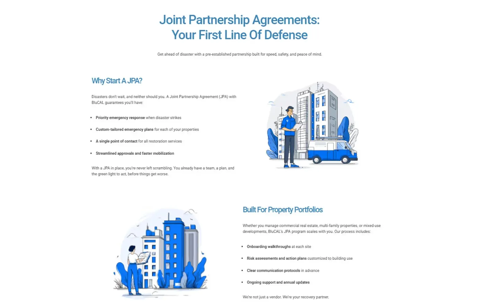 Joint partnership agreements for property managers